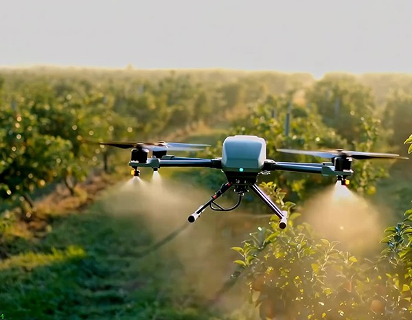 果园无人机喷洒作业