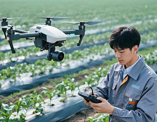 农业科技无人机巡查农田智慧农业场景